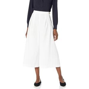 $345 Vince Women's White‎ Pleated Cotton Culottes Pants Size 6
